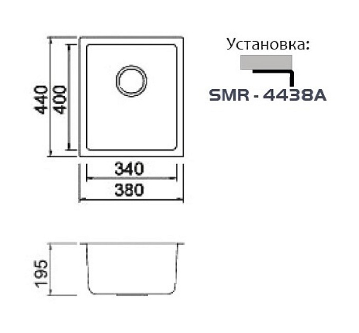 Eco roma smr. Мойка кухонная Seaman Eco ROMA SMR-4438a. Seaman Eco ROMA SMR-4438a. Мойка Seaman Eco ROMA, fineu, SMR 4438a, 34х40х19,5, 1,0мм, Micro-Satin, r20. Seaman Eco ROMA SMR-3438a.