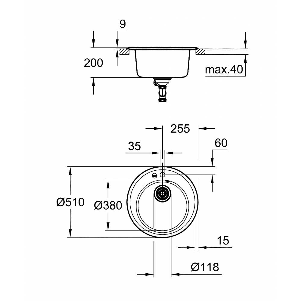 Кухонная мойка Grohe K200 31656AT0